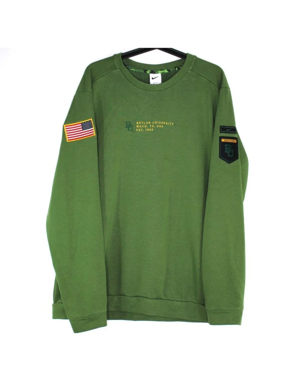 Nike Mens XL Baylor University On-Field Military Sweatshirt A1767